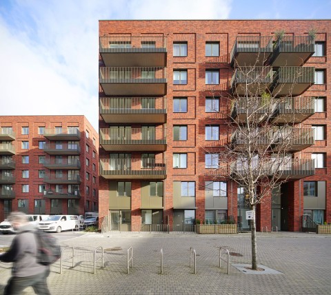 Gevel van project Great Eastern Quays London