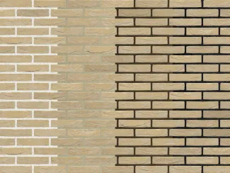 Beige gevelsteen verschillende voegkleuren